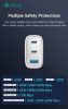 Devia Extreme Speed Series 65W GaN PD hálózati gyorstöltő adapter USB+2xType-C -fehér
