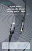 Devia iPure Series Woven AUX 3,5mm jack/Lightning audio kábel 1m - fekete