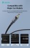 Devia iPure Series Woven AUX 3,5mm jack/Lightning audio kábel 1m - fekete