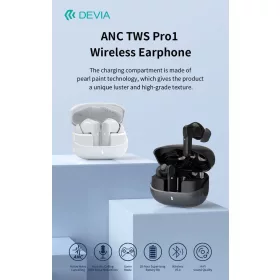 Devia ANC TWS-Pro1 Bluetooth sztereó headset - fehér