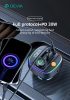 Devia Smart Series Bluetooth FM-transmitter/autós gyorstöltő 30W PD+QC          2xUSB/AUX/MP3 - fekete