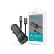 Devia Extreme Speed Series 30W PD+QC USB+Type-C autós töltő adapter+Type-C/Type-C kábel 1m - fekete