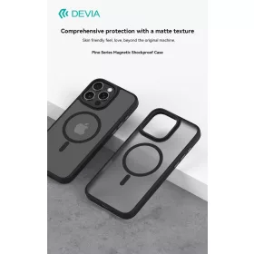   Devia Pino Series Magnetic ütésálló tok - Apple iPhone 16 - fekete