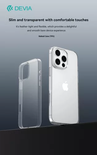 Devia Naked Series tok - Apple iPhone 16 Plus - átlátszó
