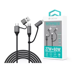  Devia Extreme Speed Series Multi Functions 4in1 USB-A/Type-C/Lightning adat- és töltőkábel - fekete