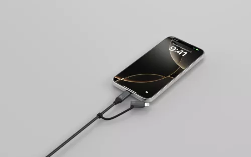 Devia Extreme Speed Series Multi Functions 4in1 USB-A/Type-C/Lightning adat- és töltőkábel - fekete
