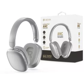   Devia EarBass Pro2 ANC Bluetooth sztereó fejhallgató beépített mikrofonnal - ezüst