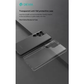   Devia Shark Series ütésálló tok - Samsung SM-S936 Galaxy S25+ - átlátszó