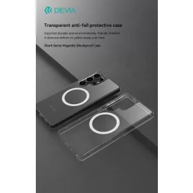   Devia Shark Series Magnetic ütésálló tok - Samsung SM-S936 Galaxy S25+ - átlátszó