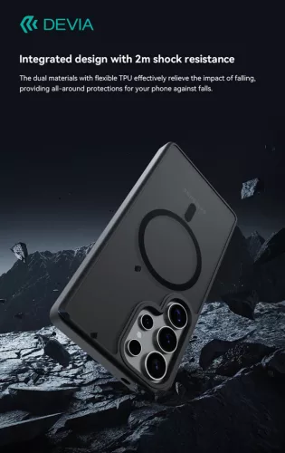 Devia Pino Series Magnetic ütésálló tok - Samsung SM-S936 Galaxy S25+ - fekete