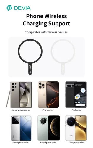 Devia fém ellenlapka darab MagSafe mágneses autós tartóhoz - 2 db/csomag - fekete, fehér