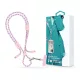 Devia Cable Pro5 Woven 27W PD Type-C/Lightning adat- és töltőkábel + nyakpánt 1.6m - pink