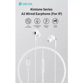   Devia Kintone Series A2 sztereó fülhallgató Lightning - fehér