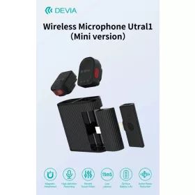   Devia Ultra1 (Mini version) vezeték nélküli influenszer mikrofon pár - fekete
