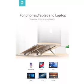   Devia Pro1 asztali tablet/laptop tartóállvány max. 16" méret - szürke
