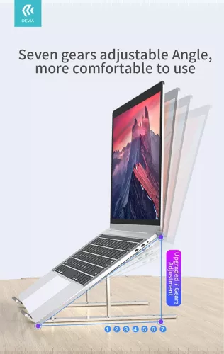 Devia Pro1 asztali tablet/laptop tartóállvány max. 16" méret - szürke