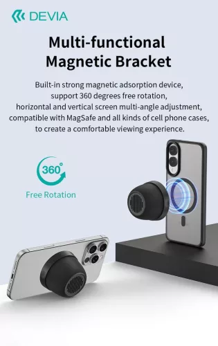 Devia Sound Lite4 vezeték nélküli mágneses bluetooth hangszóró - fekete