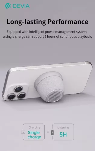 Devia Sound Lite4 vezeték nélküli mágneses bluetooth hangszóró - fekete