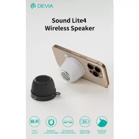   Devia Sound Lite4 vezeték nélküli mágneses bluetooth hangszóró - szürke