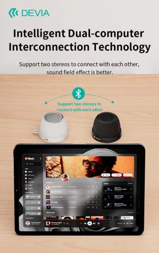 Devia Sound Lite4 vezeték nélküli mágneses bluetooth hangszóró - szürke