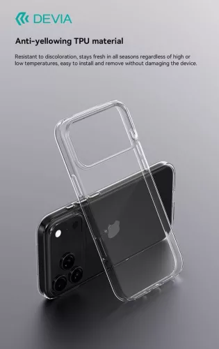Devia Naked Series szilikon tok - Apple iPhone 17 Pro Max - átlátszó