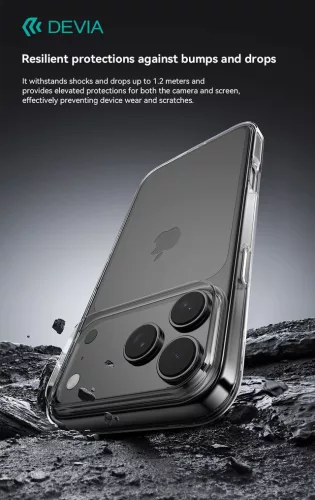 Devia Naked Series szilikon tok - Apple iPhone 17 Pro Max - átlátszó