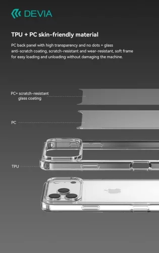 Devia Pure Clear ütésálló tok - Apple iPhone Air - átlátszó