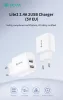 Devia Lite2 2.4A (5V EU) 2xUSB hálózati töltő adapter - fehér