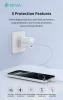 Devia Lite2 2.4A (5V EU) 2xUSB hálózati töltő adapter - fehér