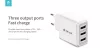 Devia Smart Series 17W 3xUSB hálózati töltő adapter - fehér