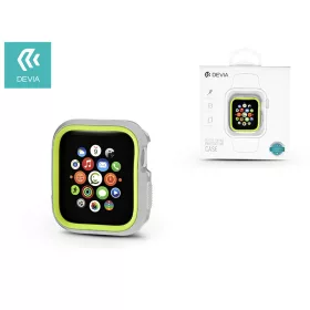   Devia Dazzle Series - Apple Watch 4 védőtok - 40mm - ezüst/neon zöld