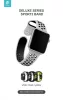 Devia Deluxe Series Sport2 Apple Watch lyukacsos sport szíj - 42/44/45/49mm - fekete/szürke