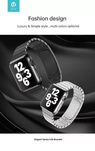 Devia Elegant Series Link Bracelet Apple Watch fém szíj - 38/40/41mm - ezüst
