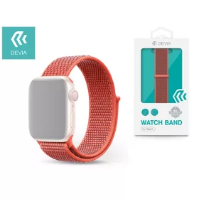   Devia Deluxe Series Sport3 Apple Watch szövet sport szíj - 42/44/45/49mm - barack