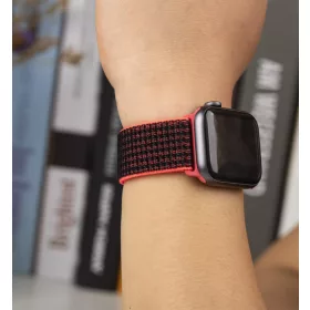   Devia Deluxe Series Sport3 Apple Watch szövet sport szíj - 42/44/45/49mm - barack