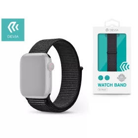   Devia Deluxe Series Sport3 Apple Watch szövet sport szíj - 42/44/45/49mm - fekete