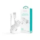 Devia Smart Series 15W 2xUSB autós töltő adapter + USB - Lightning kábel 1 m - fehér
