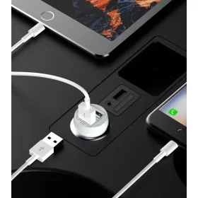   Devia Smart Series 15W 2xUSB autós töltő adapter + USB - Lightning kábel 1 m - fehér