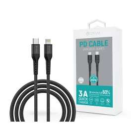   Devia Gracious Series 20W PD Type-C/Lightning adat- és töltőkábel 1,5m - fekete