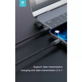   Devia Gracious Series 20W PD Type-C/Lightning adat- és töltőkábel 1,5m - fekete