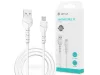 Devia Kintone Cable V2 Series 10W USB/microUSB adat-és töltőkábel 1m - fehér