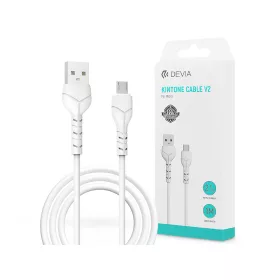   Devia Kintone Cable V2 Series 10W USB/microUSB adat-és töltőkábel 1m - fehér