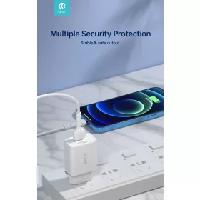   Devia Smart Series 12W 2xUSB hálózati töltő adapter + Lightning/USB kábel 1m - fehér
