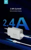 Devia Smart Series 12W 2xUSB hálózati töltő adapter + Lightning/USB kábel 1m - fehér