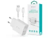 Devia Smart Series 12W 2xUSB hálózati töltő adapter + USB/microUSB kábel 1m - fehér