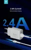 Devia Smart Series 12W 2xUSB hálózati töltő adapter + USB/microUSB kábel 1m - fehér