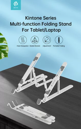 Devia Smart Series asztali tablet/laptop tartóállvány max. 16" méret - fehér
