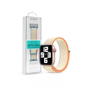   Devia Deluxe Series Sport3 Apple Watch szövet sport szíj - 38/40/41mm - krémfehér
