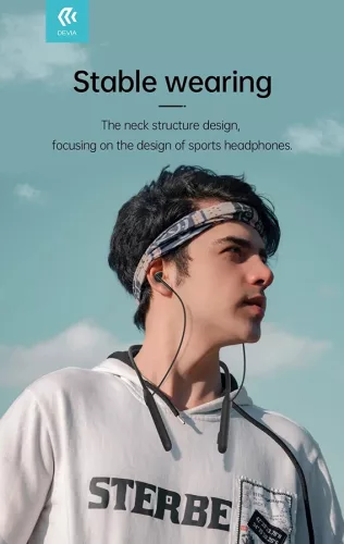 Devia Kintone Series Sport Bluetooth sztereó fülhallgató - fekete