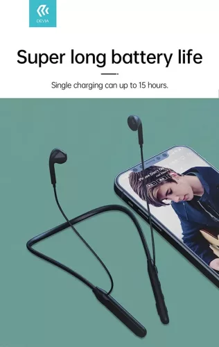 Devia Kintone Series Sport Bluetooth sztereó fülhallgató - fekete